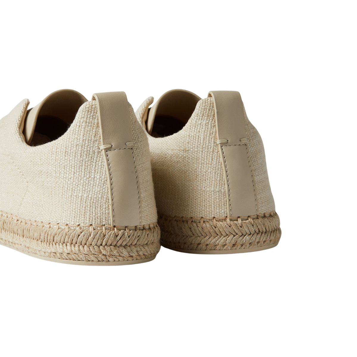 Zegna Triple Stitch™ Espadrilles - Off White Linen Blend and Leather