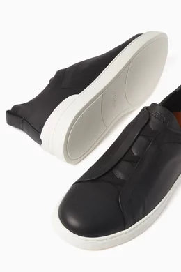 ZEGNA DEERSKIN TRIPLE STITCH™ SNEAKERS